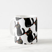 The Cutest Black Cat Mug Gift For Cat Lovers コーヒーマグカップ (正面左)