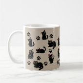 The Cutest Black Cat Mug Gift for Cat Lovers コーヒーマグカップ (左)