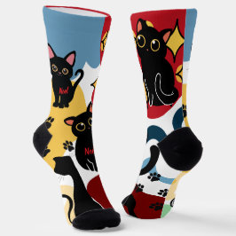 The Cutest Black Cat Socks - Black Cat Gift ソックス