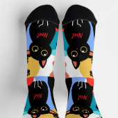 The Cutest Black Cat Socks - Black Cat Gift ソックス (上部)