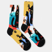 The Cutest Black Cat Socks - Black Cat Gift ソックス (右)