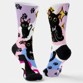 The Cutest Black Cat Socks - Black Cat Gift ソックス (傾斜あり)