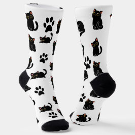 The Cutest Black Cat Socks Gift for Cat Lovers ソックス