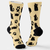 The Cutest Black Cat Socks Gift for Cat Lovers ソックス (傾斜あり)