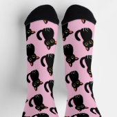 The Cutest Black Cat Socks Gift For Cat Lovers ソックス (上部)