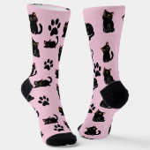 The Cutest Black Cat Socks Gift for Cat Lovers ソックス (傾斜あり)