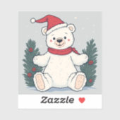 The Cutest Christmas Bear Sticker シール (シート)