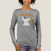 The Cutest Trick-or-Treat Ghost For Halloween トライブレンドＴシャツ (正面)