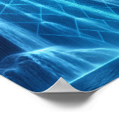 The Cybernetic Cascade: A Luminous Digital Waterfa ポスター (角)