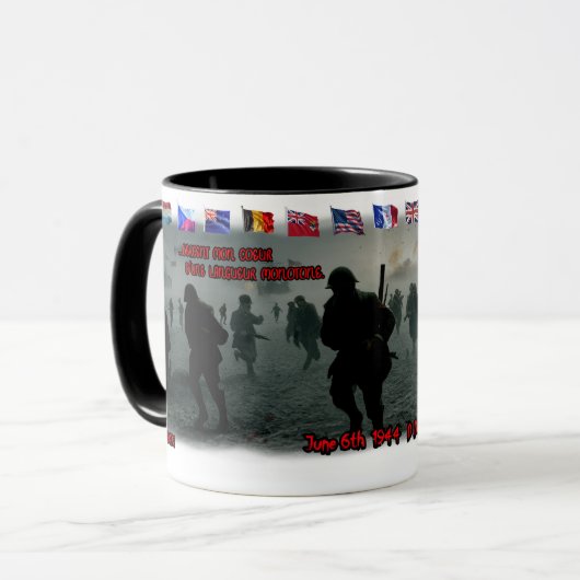 The D Day on June 6th 1944 on a Ceramic Coffee マグカップ (正面左)
