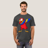 The Dabbing Parrot  Cool Parrot Gifts Shirt Dab Tシャツ (正面フル)