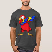 The Dabbing Parrot  Cool Parrot Gifts Shirt Dab Tシャツ (正面)