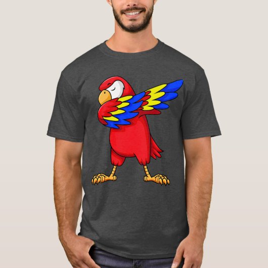 The Dabbing Parrot  Cool Parrot Gifts Shirt Dab Tシャツ (正面)