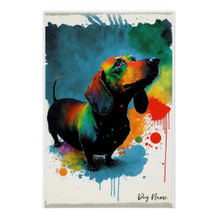 The Dachshund Dog - Composition 003 ポスター