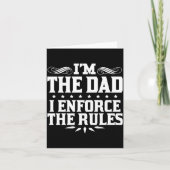 The Dad Enforce The Rules Funny Dad Gift カード (正面)
