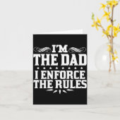 The Dad Enforce The Rules Funny Dad Gift カード (黄色い花)