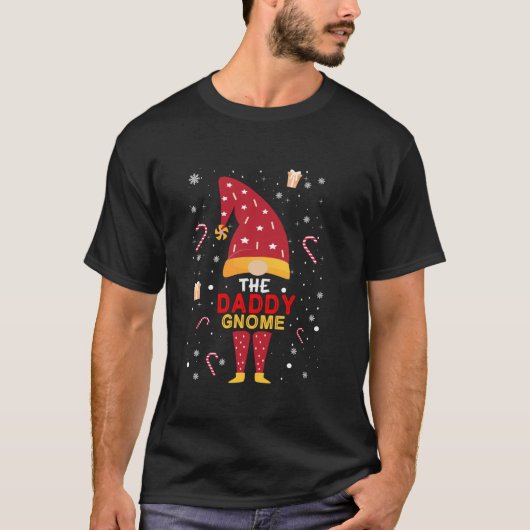 The Daddy Gnome Christmas Plaid Matching Family Fu Tシャツ (正面)