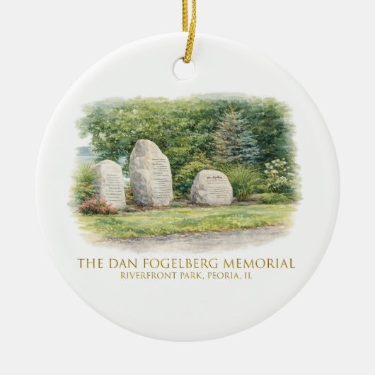 The Dan Fogelberg Memorial Christmas Ornament セラミックオーナメント (正面)