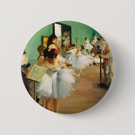 The Dance Class (1874) by Edgar Degas 缶バッジ (正面)