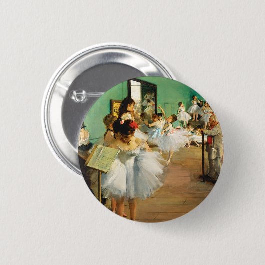 The Dance Class (1874) by Edgar Degas 缶バッジ (正面&裏面)