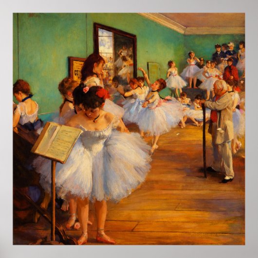 The Dance Class by Edgar Degas ポスター (正面)