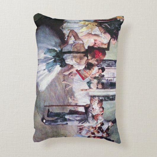 The Dance Class by Edgar Degas,ヴィンテージ・バレエ・アート アクセントクッション (裏面(縦))