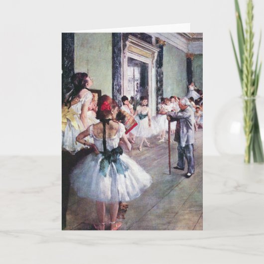 The Dance Class by Edgar Degas,ヴィンテージ・バレエ・アート カード (正面)