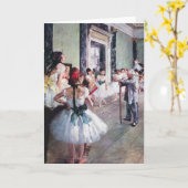 The Dance Class by Edgar Degas,ヴィンテージ・バレエ・アート カード (黄色い花)