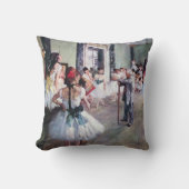 The Dance Class by Edgar Degas,ヴィンテージ・バレエ・アート クッション (正面)