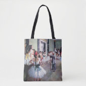 The Dance Class by Edgar Degas,ヴィンテージ・バレエ・アート トートバッグ (正面)