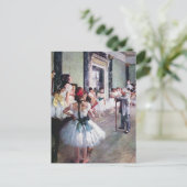 The Dance Class by Edgar Degas,ヴィンテージ・バレエ・アート ポストカード (スタンド正面)
