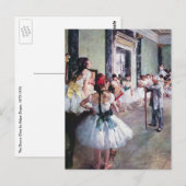 The Dance Class by Edgar Degas,ヴィンテージ・バレエ・アート ポストカード (正面/裏面)