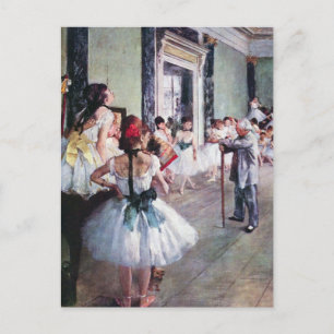 The Dance Class by Edgar Degas,ヴィンテージ・バレエ・アート ポストカード