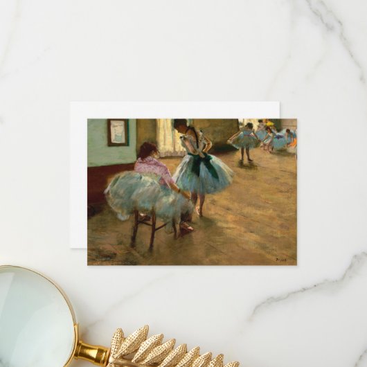 The Dance Lesson by Edgar Degas サンキューカード (正面/裏面インサイチュ)