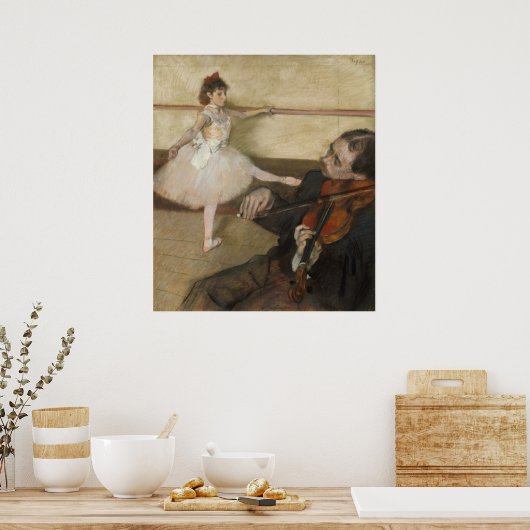 The Dance Lesson by Edgar Degas ポスター (キッチン)