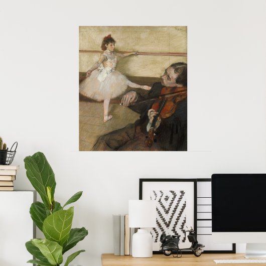 The Dance Lesson by Edgar Degas ポスター (ホームオフィス)
