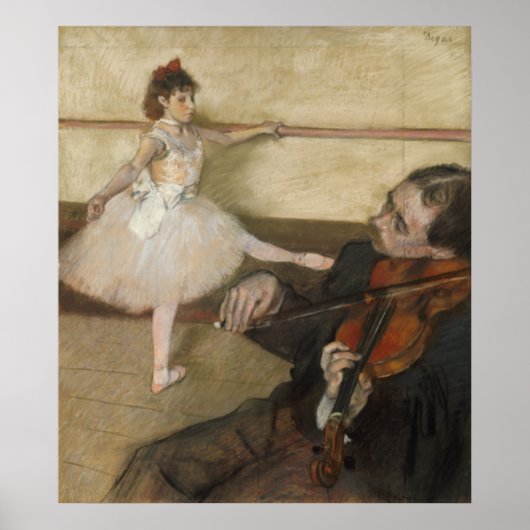 The Dance Lesson by Edgar Degas ポスター (正面)
