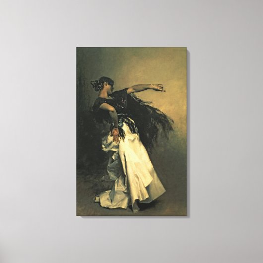 The Dancer, スペインの勉強for 'El Jaleo', 1882 キャンバスプリント (正面)