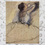 The Dancer by Edgar Degas, Vintage Ballerina Art ジグソーパズル<br><div class="desc">The Dancer (1874) by Edgar Degas is a vintage impressionist fine art portrait painting. A beautiful ballet dancer in repose, stretching before a performance. Study of a ballerina wearing a tutu dress with her hands behind her head. Earthy beige and brown warm colors and tones. About the artist: Edgar Degas...</div>