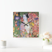 The Dancer, Gustav Klimt スクエア壁時計 (ホーム)