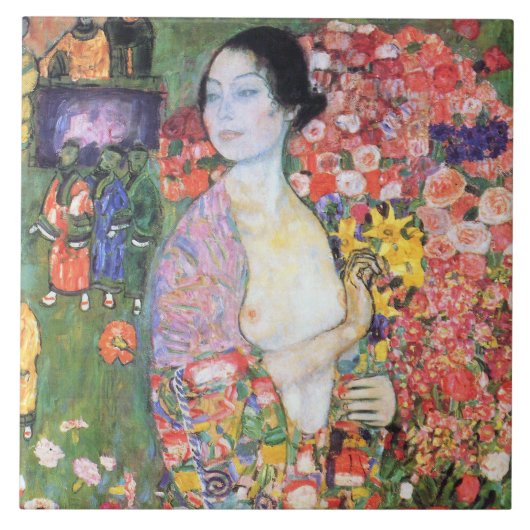 The Dancer, Gustav Klimt タイル (正面)