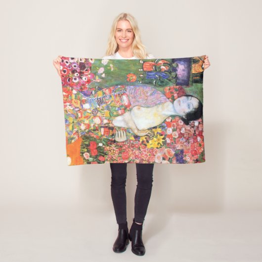 The Dancer, Gustav Klimt フリースブランケット (インサイチュ)