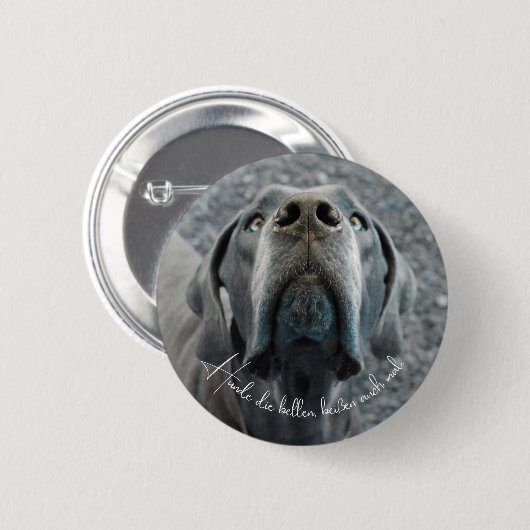 The Dane Nose Button 缶バッジ (正面&裏面)