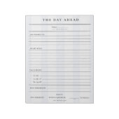 The Day Ahead Notepad | Preppy Daily Planning Pad ノートパッド (回転)