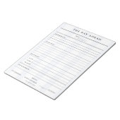 The Day Ahead Notepad | Preppy Daily Planning Pad ノートパッド (アングル)