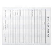 The Day Ahead Notepad | Preppy Daily Planning Pad ノートパッド (正面)