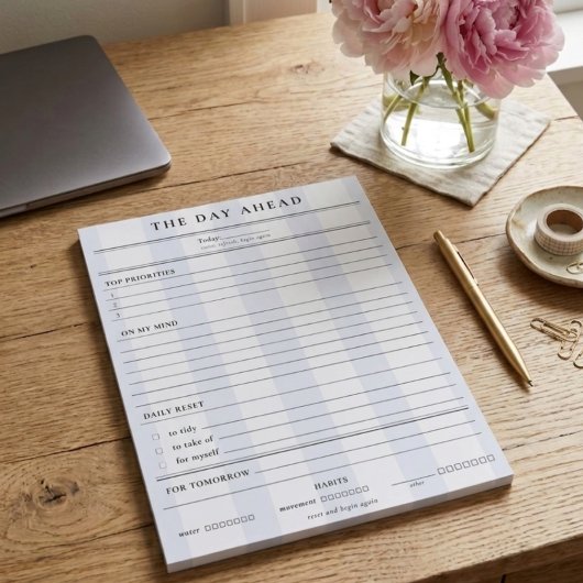 The Day Ahead Notepad | Preppy Daily Planning Pad ノートパッド