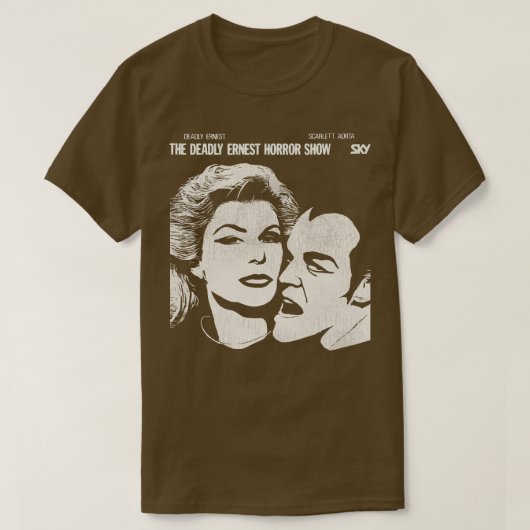 The Deadal Ernest Holal Show 80s UK Fright Night Tシャツ (デザイン正面)
