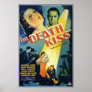 The Death Kiss Vintage Horror Movie Poster ポスター