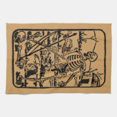 The Death - Old Indian / Asian Tarot Card キッチンタオル (横)